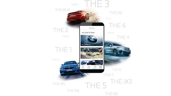 Smartphone mit BMW Kataloge App