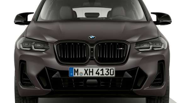 BMW X4 M40i M40d G02 LCI 2021 Facelift M40i und M40d Frozen deep Grey spezifische Designelemente Frontansicht